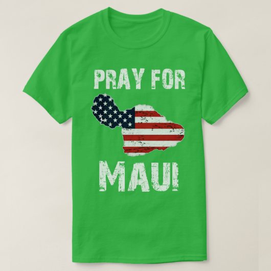 T-shirt Priez pour Maui Hawaii Fleur sauvage Support Ameri (Design devant)