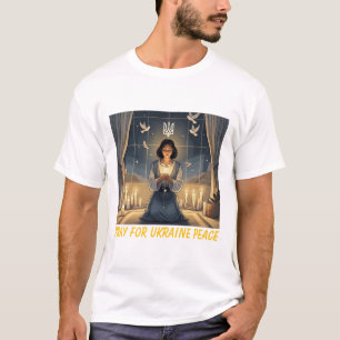 T-shirt Priez pour Ukraine Peace United24
