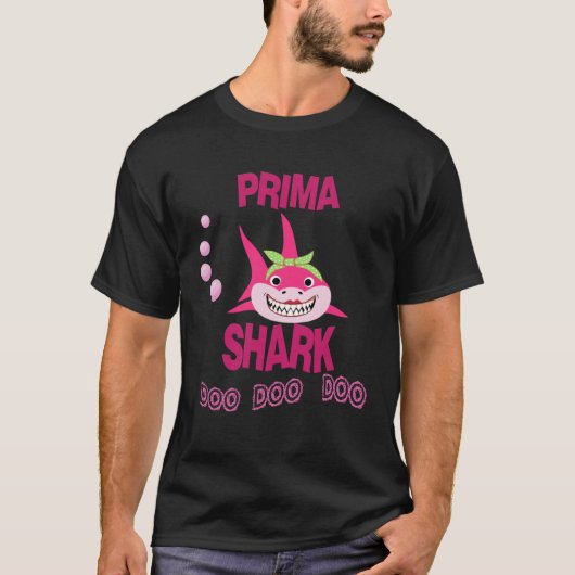 T-shirt Prima Shark Cousin Playera para Prima en Espanol (Devant)