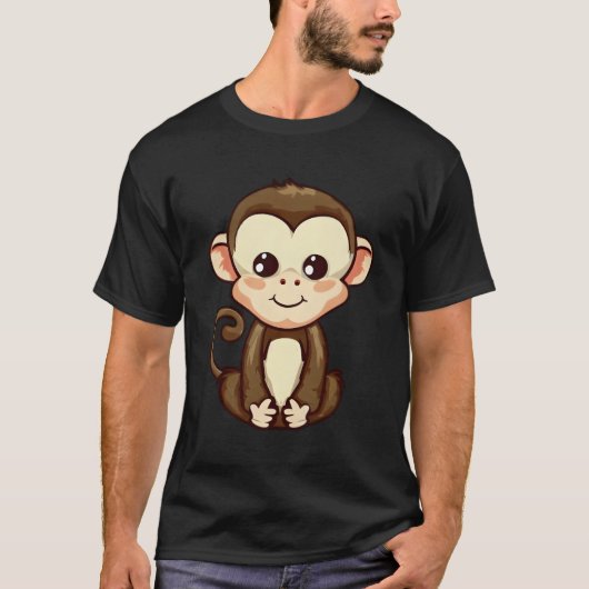 T-shirt Primé du singe assis (Devant)