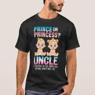 T-shirt Prince Ou Princesse Oncle Excité À Voir Ce Que Not