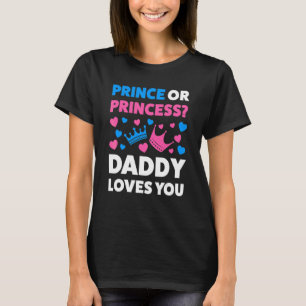 T-shirt Prince Ou Princesse Papa Lovous Y Rose Ou Bleu