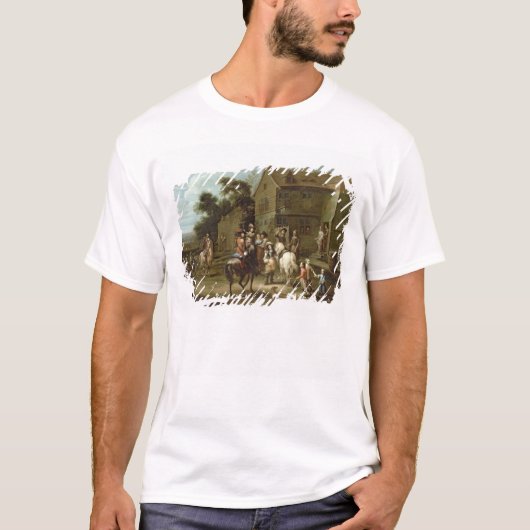 T-shirt Prince William d'orange avec des chasseurs (Devant)