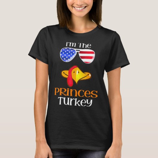 T-shirt Princes Turquie face Thanksgiving Drapeau américai (Devant)