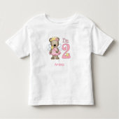 T-shirt Princess Bear 2nd Birthday Toddler (Devant)