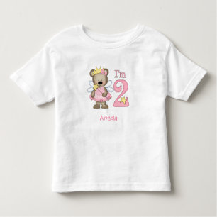 T-shirt Princess Bear 2nd Birthday Toddler