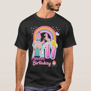 T-shirt Princesse 11e anniversaire Cheval Rainbow Castle B