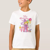 T-shirt Princesse 4e anniversaire (Devant)