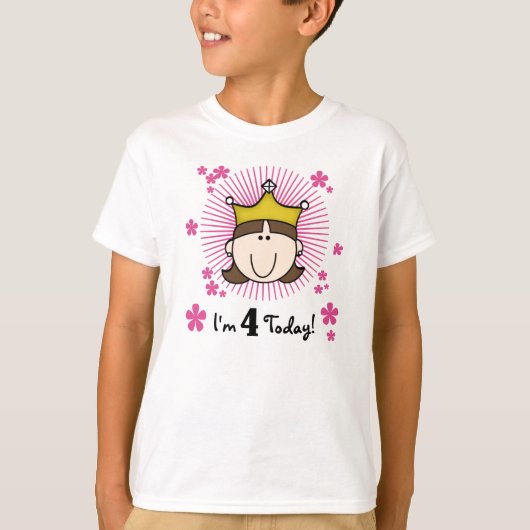 T-shirt Princesse 4ème anniversaire (Devant)