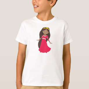 T-shirt princesse afro-américaine, reine, couronne, robe r