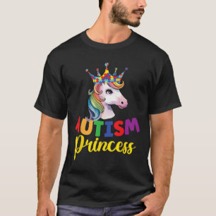 T-shirt Princesse autiste fille fille licorne mignonne aut