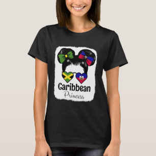 T-shirt Princesse Caraïbe Racines Jamaïque et Haïti Mélang