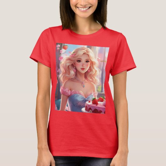 T-shirt princesse d'anniversaire (Devant)