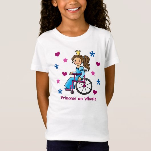 T-Shirt Princesse de fauteuil roulant (Devant)