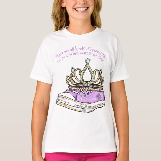 T-shirt Princesse de football (Devant)
