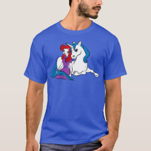 T-shirt Princesse de la tête rouge de l'Unicorne