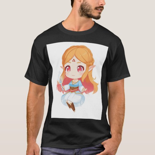T-shirt Princesse de style Hylien Chibi (Devant)