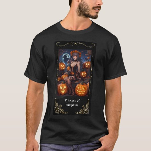 T-shirt Princesse de Tarot Vintage Citrouille (Devant)