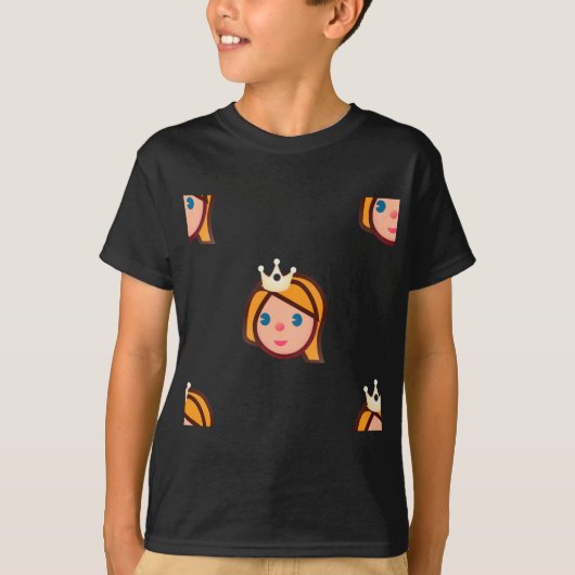 T-shirt princesse emoji (Devant)