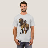 T-shirt Princesse et Chemise du cheval amérindien (Devant entier)