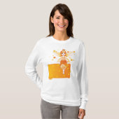 T-shirt Princesse Fée d'automne avec Feuilles orange et Co (Devant entier)