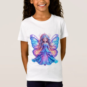 T-Shirt Princesse Fée Magique avec une Aile de Papillon Lu