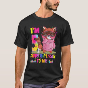 T-shirt Princesse fille 5 ans Petit Panda Rouge 5e Bi