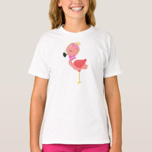 T-shirt Princesse Flamant rose, Fleurs, Mignonne Flamant r