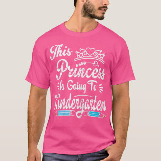 T-shirt Princesse Going To Kindergarten Thé For Girls Back
