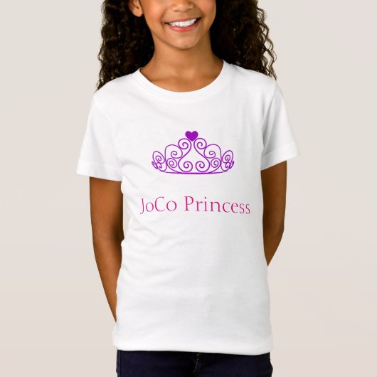 T-Shirt Princesse JoCo avec tiara violette (Devant)