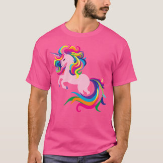 T-shirt Princesse Licorne Arc-en-Ciel