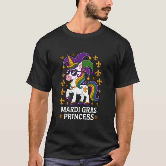 T-shirt Princesse Licorne de Mardi Gras (Devant)