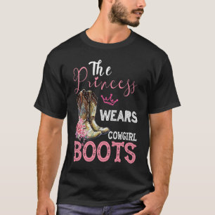 T-shirt Princesse porte des bottes de cowgirl cowgirl