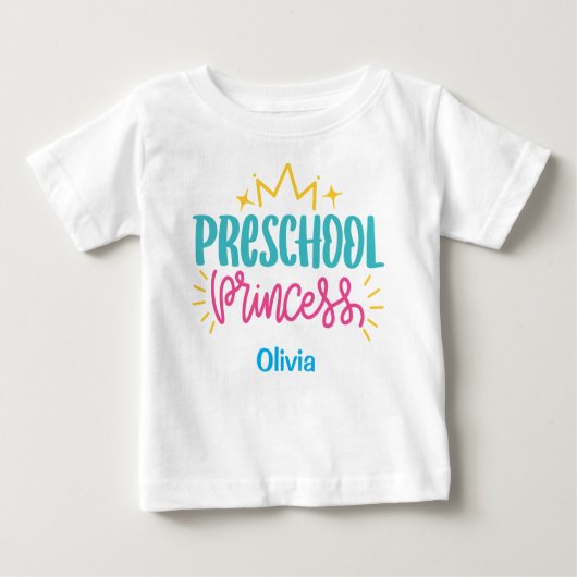 T-shirt Princesse Pré-Scolaire personnalisé (Devant)