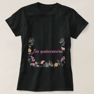 T-shirt princesse Quinceanera rose