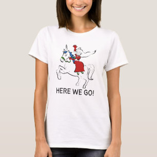 T-shirt Princesse se promène avec une licorne drôle