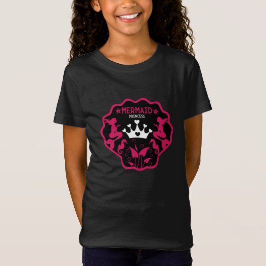 T-Shirt Princesse Sirène Fille (Devant)