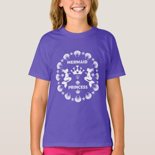 T-shirt  Princesse Sirène Fille (Devant)