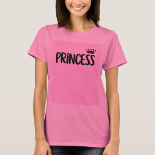 T-shirt Princesse Tee-shirt Rose Couronne Mignon