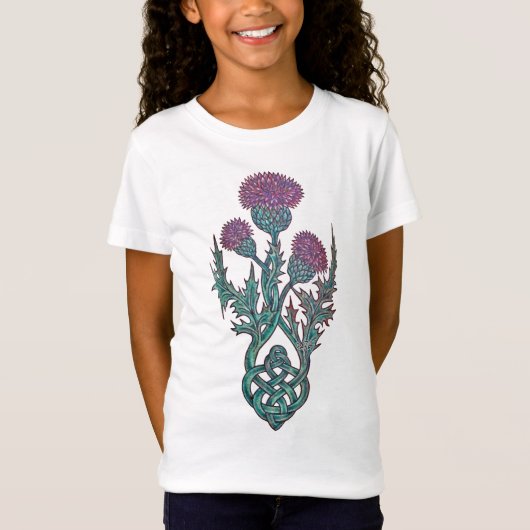 T-Shirt Princesse Thistle Celtic Knot (Devant)