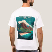 T-shirt Princeville Kauai Hawaii Beach Mounts Retro (Dos)