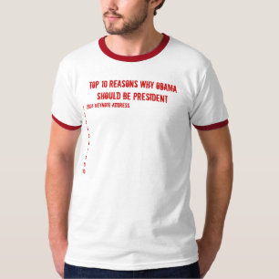 T-SHIRT PRINCIPAL 10 RAISONS POUR LESQUELLES OBAMA DEVRAIT