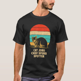 T-shirt Principal Repéreur d'Araignées Chat Humour Chatt