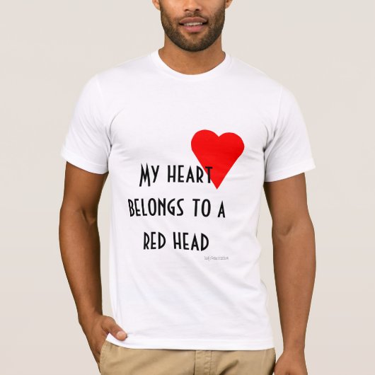 T-shirt principal rouge de coeur (Devant)