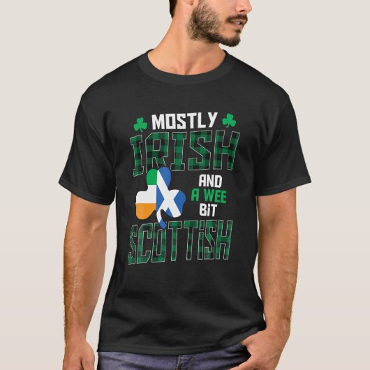 T-shirt Principalement Irlandais Et Un Weit Un Peu Écossai (Devant)