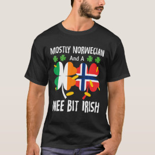 T-shirt Principalement Norvégien Et Un Bit St patrick Irla