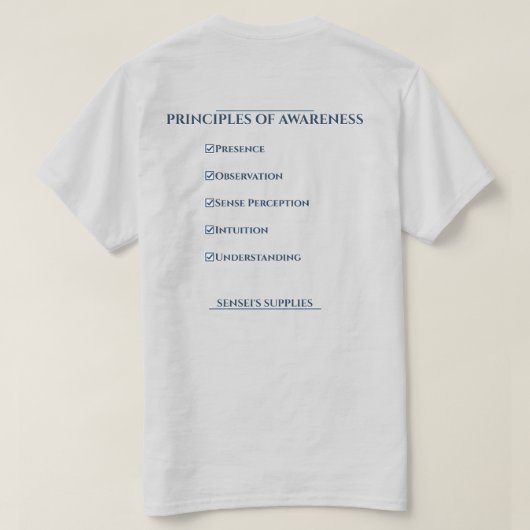 T-shirt Principes de conscience (Design dos)