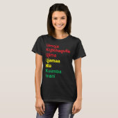 T-shirt Principes de Kwanzaa (Devant entier)