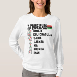 T-shirt Principes de Kwanzaa Texte noir