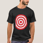 T-shirt Print On Front Back Bullseye Target Bulls Eye Red (Devant)